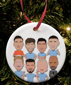 Man City 2024-25 Christmas Tree Decoration Vector Heroes