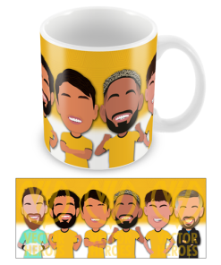 Wolves Players Mug Vector Heroes 2024-25