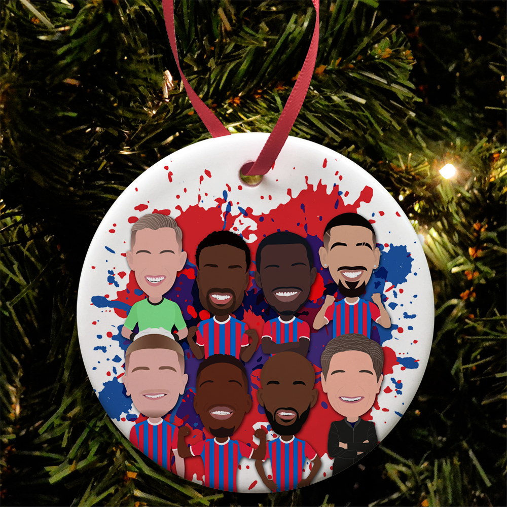 Crystal Palace 2025-26 Splash Christmas Tree Bauble Decoration Vector Heroes