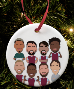 West Ham Players Christmas Tree Bauble Decoration 2024-25