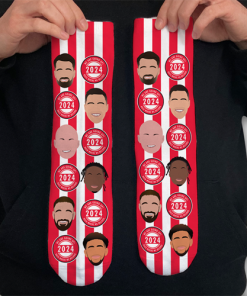 Southampton Play Off Winners 2024 Vector Heroes Printed Socks