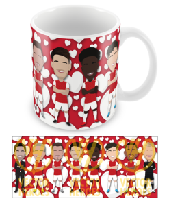 Arsenal Love Hearts Valentines Mug