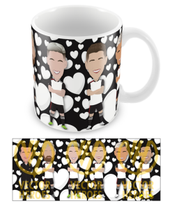 Fulham Love Hearts Valentines Mug