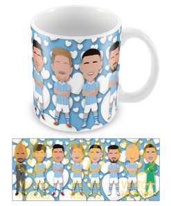 Man City Love Hearts Valentines Mug