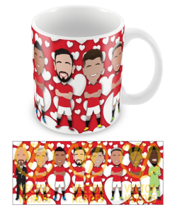 Man Utd Love Hearts Valentines Mug