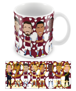 Aston Villa Love Hearts Valentines Mug