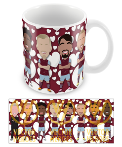 West Ham Love Hearts Valentines Mug