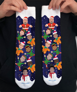 Spurs 2024-25 Christmas Socks Vector Heroes