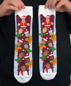 Aston Villa 2024-25 Christmas Socks Vector Heroes