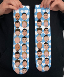 Man City Love Hearts Socks
