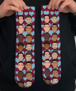 Aston Villa Love Hearts Socks