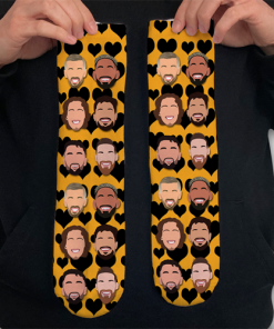 Wolves Love Hearts Socks