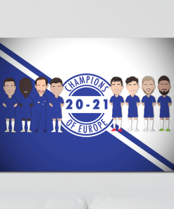 Chelsea Champions Of Europe 2021 Aluminium Wall Art A4 Or A3