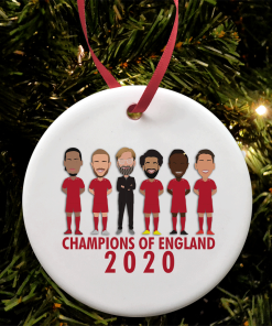 Liverpool Champions Of England 2020 Christmas Tree Decoration