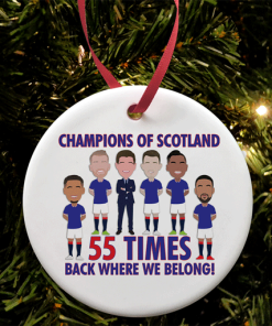 Rangers 55 Times Champions Of Scotland 2021 Christmas Tree Decoration