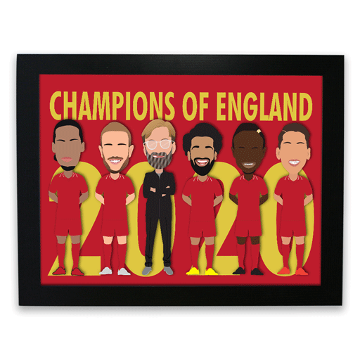 Liverpool Champions Of England Framed Print 