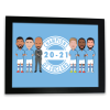 Man City Champions Of England 2021 Framed Print