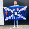 Scotland Football Flag 5ftx3ft St Andrew's Cross Come On Scotland Euros 20-21 High Quality