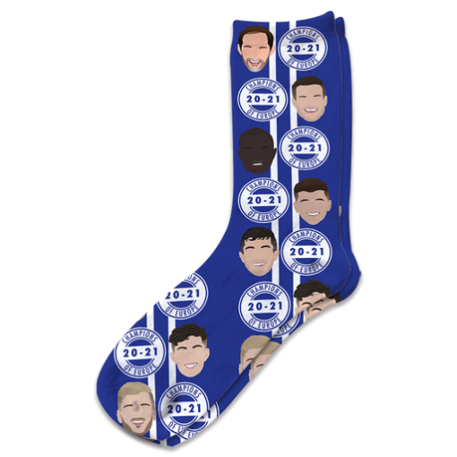 Chelsea Champions Of Europe 2021 Full Colour Socks