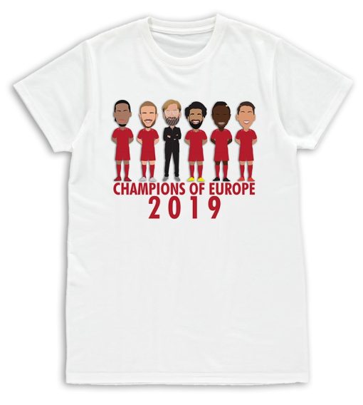Liverpool Champions Of Europe White T-Shirt