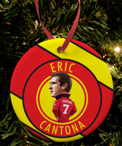 Eric Cantona Stripe Christmas Tree Decoration