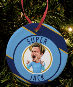 Jack Grealish Stripe Christmas Tree Decoration