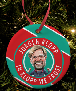 In Klopp We Trust Stripe Christmas Tree Decoration