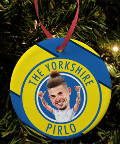 The Yorkshire Pirlo Stripe Christmas Tree Decoration