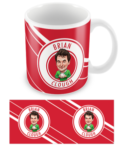 Brian Clough Nottingham Forest Stripe Mug