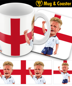 Paul Gascoigne England World Cup Italia 90 Mug and Coaster Set