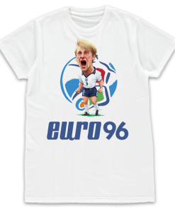 Stuart Pearce Euro 96 White T-Shirt