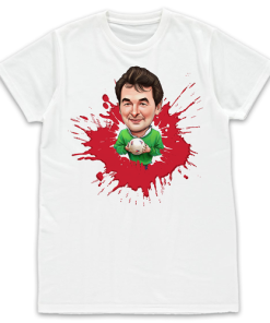 Brian Clough Splash White T-Shirt