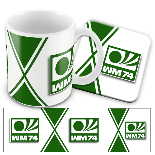 World Cup West Germany 1974 Retro Mug and Coaster Set