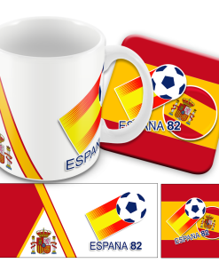 World Cup Spain 1982 Retro Mug and Coaster Set