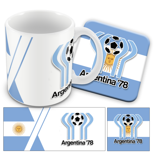 World Cup Argentina 1978 Retro Mug and Coaster Set