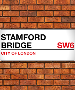Chelsea Stadium Sign Aluminium Wall Art Metal Sign 2021-22 Red & Black