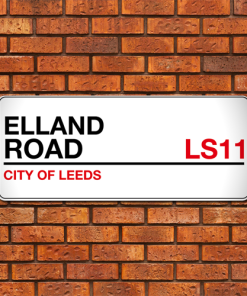 Leeds United Stadium Sign Aluminium Wall Art Metal Sign 2021-22 Red & Black