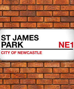 Newcastle United Stadium Sign Aluminium Wall Art Metal Sign 2021-22 Red & Black