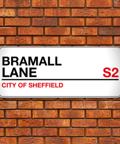 Sheffield United Stadium Sign Aluminium Wall Art Metal Sign 2021-22 Red & Black