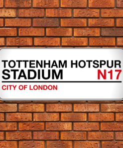 Tottenham Hotspur Stadium Sign Aluminium Wall Art Metal Sign 2021-22 Red & Black