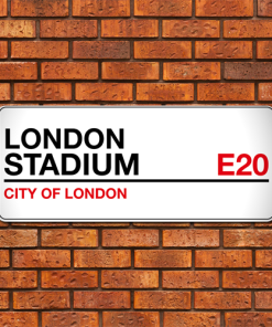 West Ham United Stadium Sign Aluminium Wall Art Metal Sign 2021-22 Red & Black