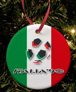 Italia 90 Retro Christmas Tree Decoration