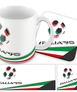 World Cup Italia 90 Retro Mug and Coaster Set