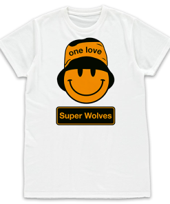 One Love Wolves Bucket Hat White T-Shirt