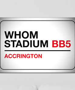Accrington Stanley Aluminium Wall Art Metal Sign 2021-22 Black & Red