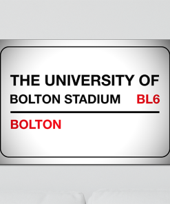 Bolton Wanderers Aluminium Wall Art Metal Sign 2021-22 Black & Red