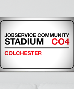 Colchester Utd Aluminium Wall Art Metal Sign 2021-22 Black & Red