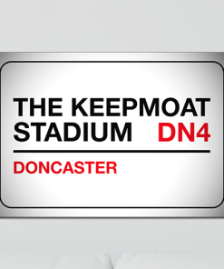 Doncaster Rovers Aluminium Wall Art Metal Sign 2021-22 Black & Red