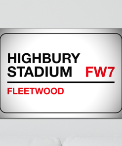 Fleetwood Town Aluminium Wall Art Metal Sign 2021-22 Black & Red