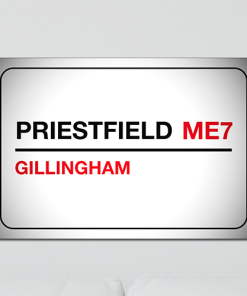 Gillingham Aluminium Wall Art Metal Sign 2021-22 Black & Red